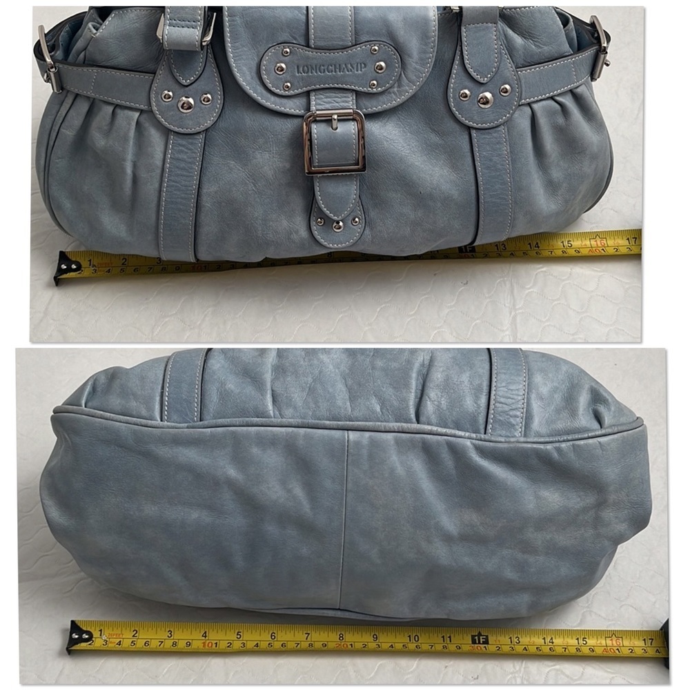 Longchamp Idole light blue leather vintage satchel bag - Picture 10 of 16